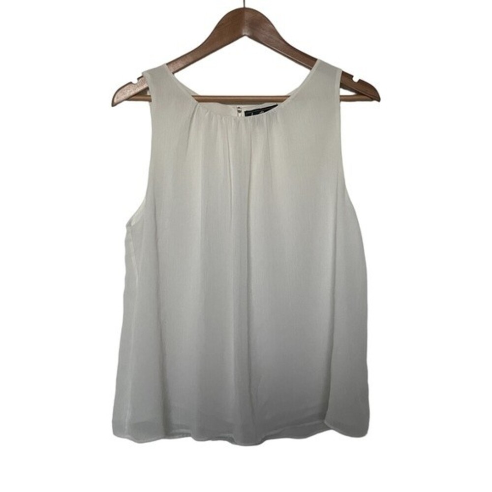 Sam Edelman for Anthropologie White Sleeveless Top, Shell, Camisole. Size L.